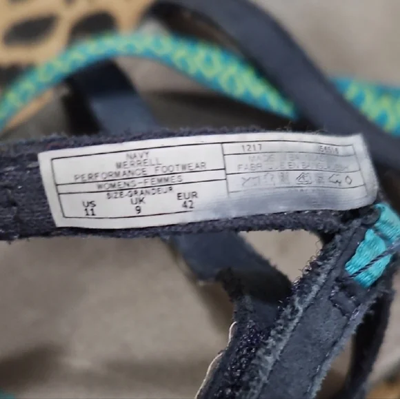 Merrell Blue and Green Performance Sandals Women's Size 11 - Picture 2 of 8